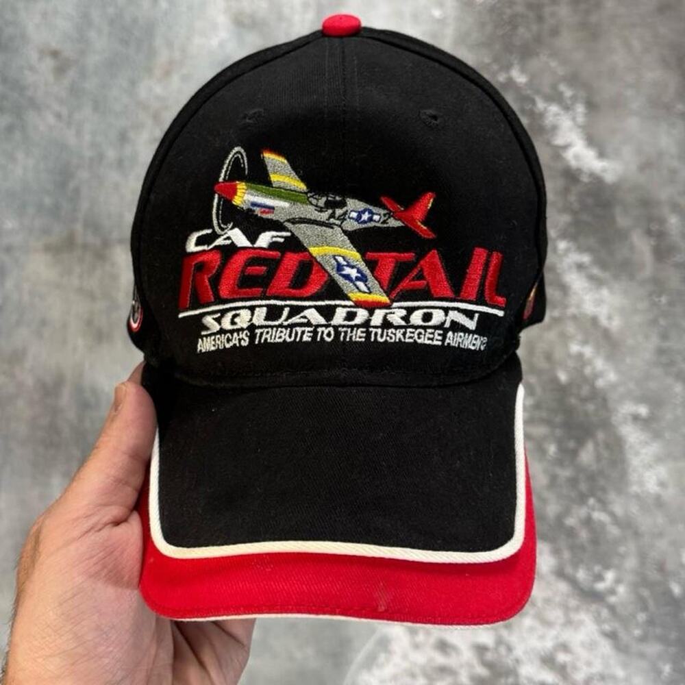 CAF Red Tail Squadron Hat America’s Tribute To The Tuskegee Airmen Patch Hat